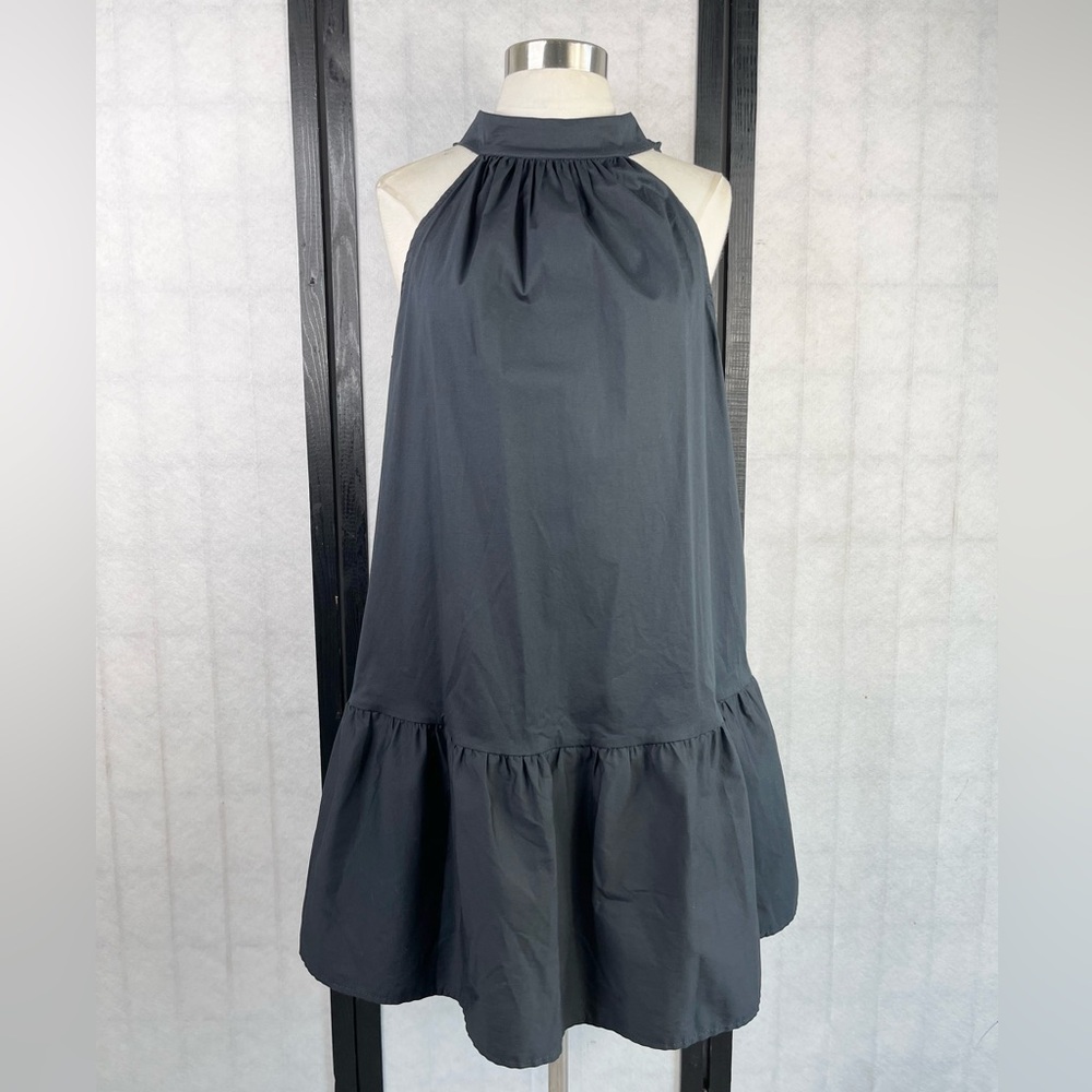 Staud Black Cotton Blend Fabric